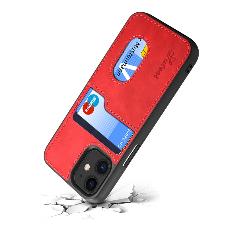 For iPhone 12 mini H09 TPU + PU Leather Shockproof Protective Case with Card Slots