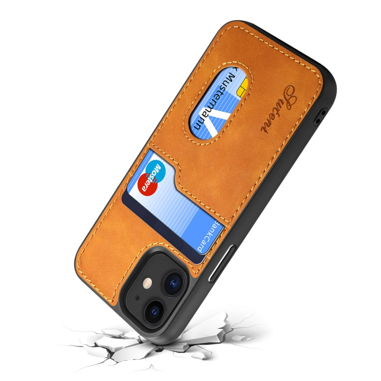 For iPhone 12 mini H09 TPU + PU Leather Shockproof Protective Case with Card Slots