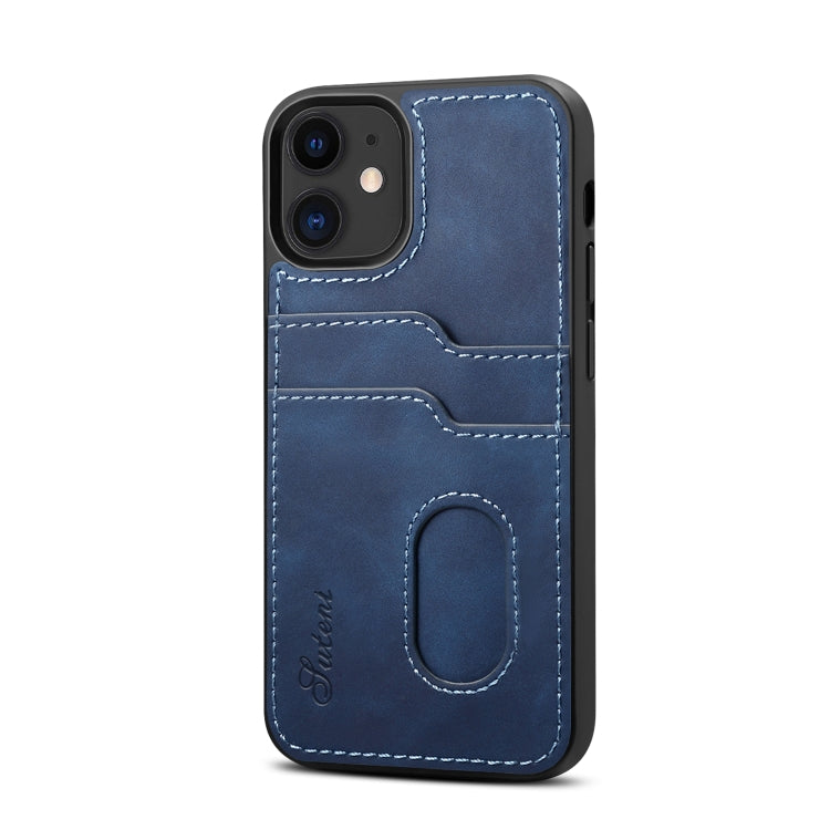 For iPhone 12 mini H09 TPU + PU Leather Shockproof Protective Case with Card Slots
