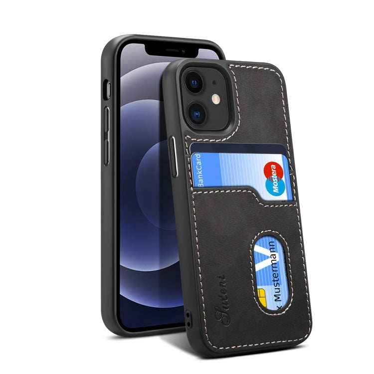 For iPhone 12 / 12 Pro H09 TPU + PU Leather Shockproof Protective Case with Card Slots
