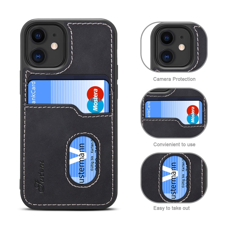 For iPhone 12 / 12 Pro H09 TPU + PU Leather Shockproof Protective Case with Card Slots