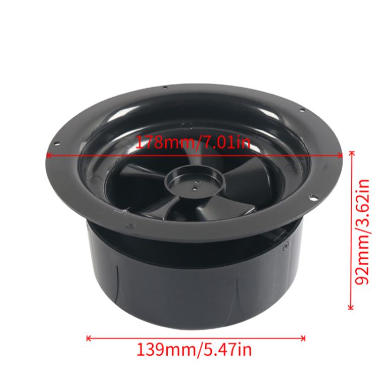 RV Solar Ceiling Ventilation Fan - Black
