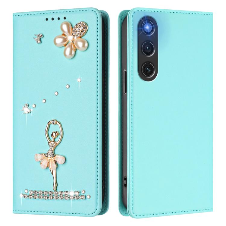 For ZTE nubia RedMagic 10 Air Ballet Girl Diamond Studded RFID Vegan Leather Phone Case