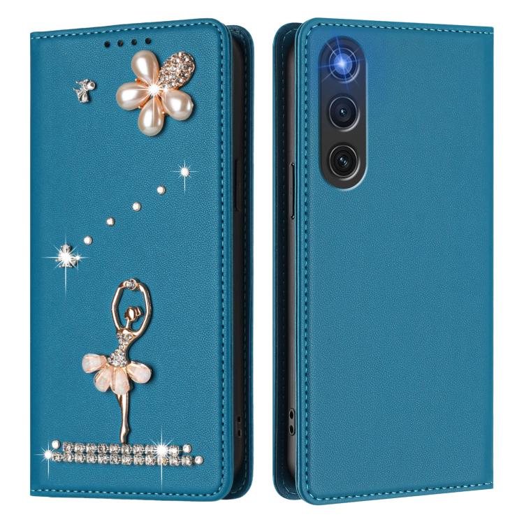 For ZTE nubia RedMagic 10 Air Ballet Girl Diamond Studded RFID Vegan Leather Phone Case
