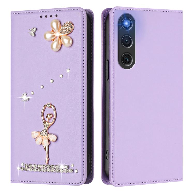 For ZTE nubia RedMagic 10 Air Ballet Girl Diamond Studded RFID Vegan Leather Phone Case