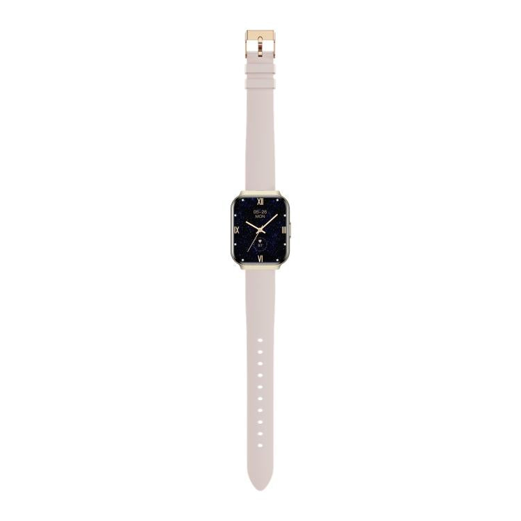QS06 1.75 inch Square Screen Ultra-Thin Smart Calling Watch, Starlight Silicone Strap, Support Health Monitoring