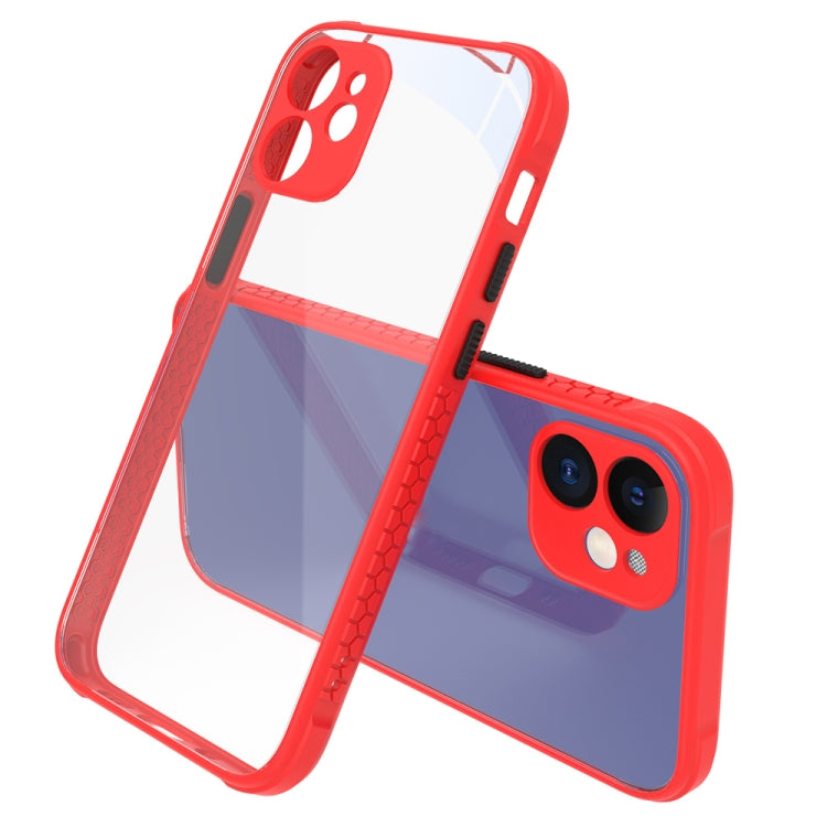 For iPhone 12 mini Tire Side Texture Contrast Button Shockproof PC + TPU Phone Protective Case