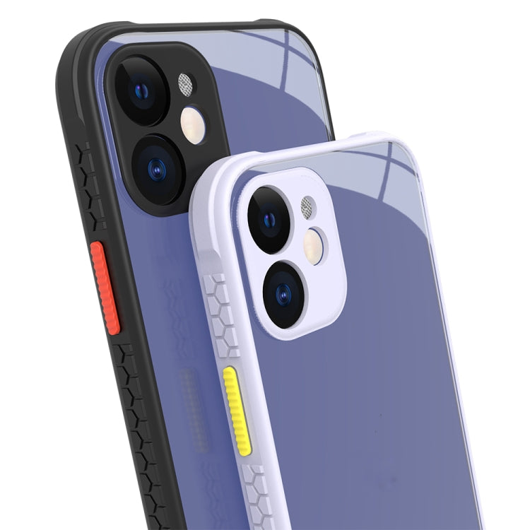 For iPhone 12 mini Tire Side Texture Contrast Button Shockproof PC + TPU Phone Protective Case