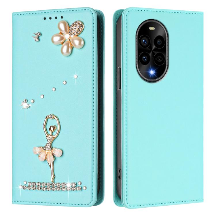 For Huawei nova 13 Pro Ballet Girl Diamond Studded RFID Vegan Leather Phone Case