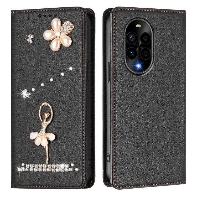 For Huawei nova 13 Pro Ballet Girl Diamond Studded RFID Vegan Leather Phone Case