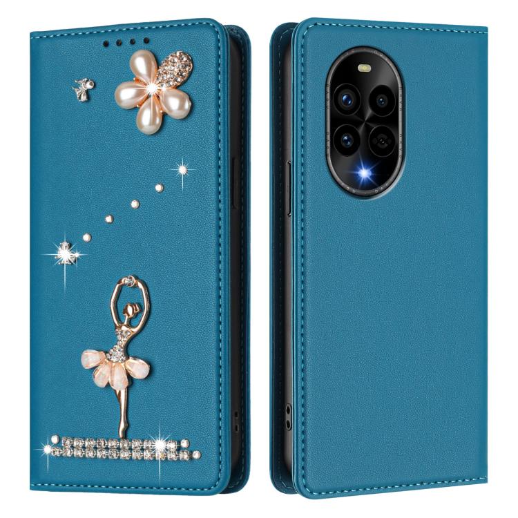 For Huawei nova 13 Pro Ballet Girl Diamond Studded RFID Vegan Leather Phone Case