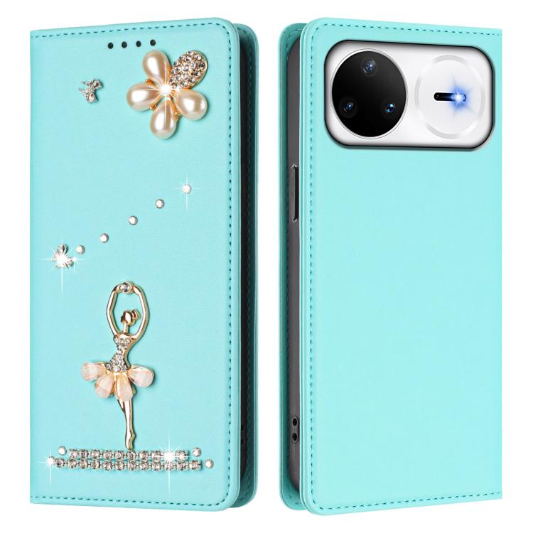 For Huawei nova 15 Pro / 15 Ultra Ballet Girl Diamond Studded RFID Vegan Leather Phone Case