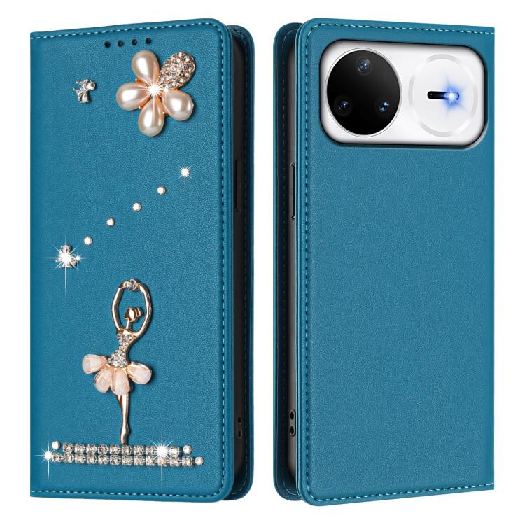 For Huawei nova 15 Pro / 15 Ultra Ballet Girl Diamond Studded RFID Vegan Leather Phone Case