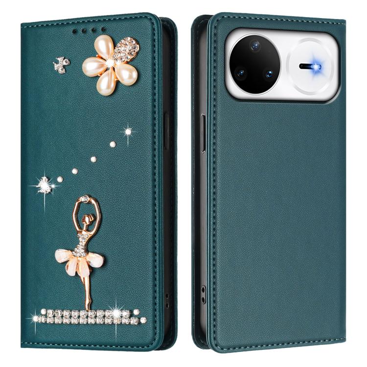 For Huawei nova 15 Pro / 15 Ultra Ballet Girl Diamond Studded RFID Vegan Leather Phone Case