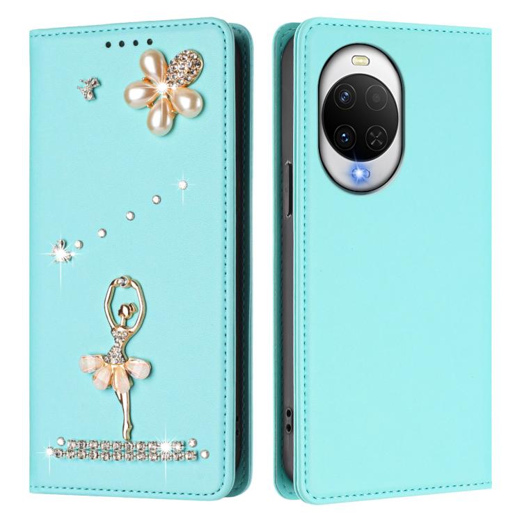 For Huawei nova 15 / nova 14 / 14 Lite Ballet Girl Diamond Studded RFID Vegan Leather Phone Case
