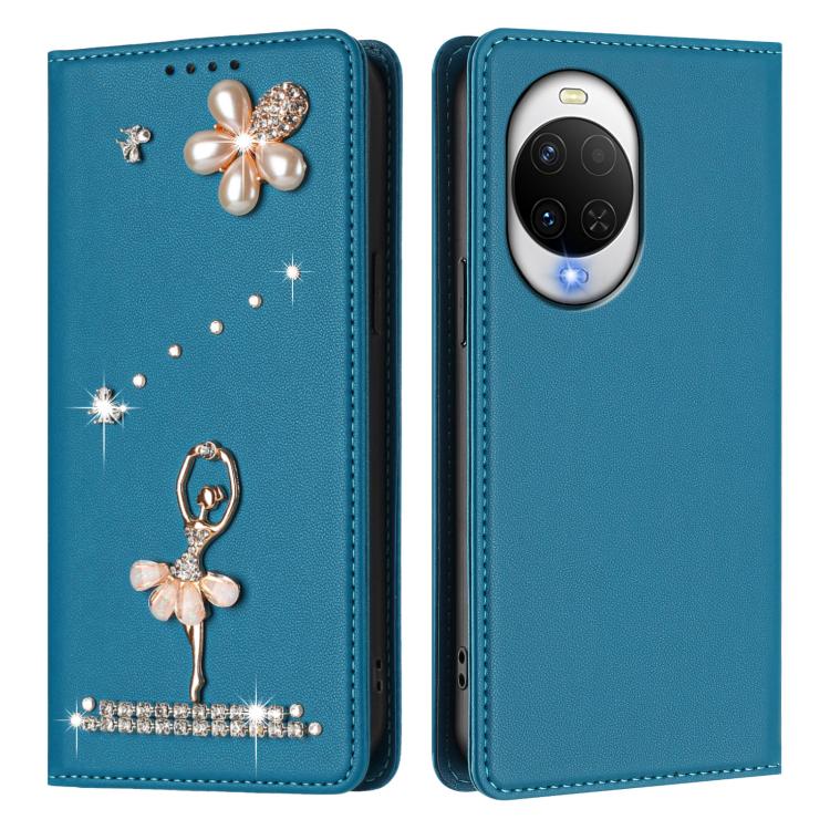 For Huawei nova 15 / nova 14 / 14 Lite Ballet Girl Diamond Studded RFID Vegan Leather Phone Case