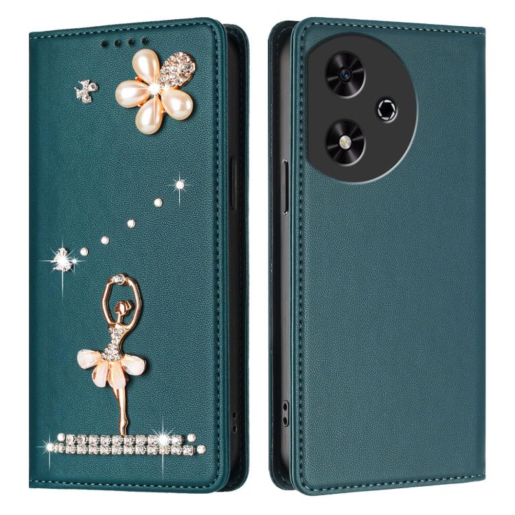 For Honor Play 50 Ballet Girl Diamond Studded RFID Vegan Leather Phone Case