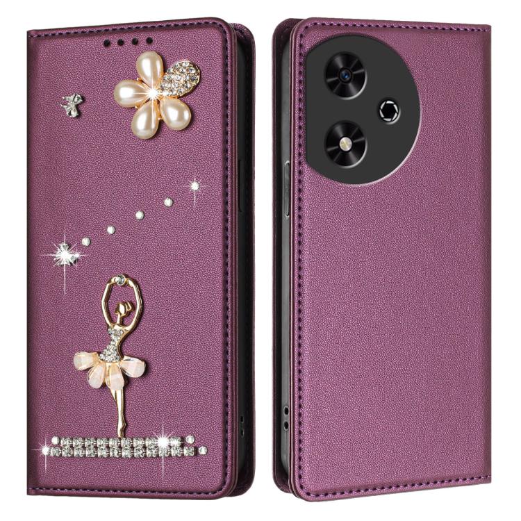 For Honor Play 50 Ballet Girl Diamond Studded RFID Vegan Leather Phone Case