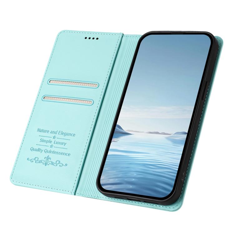 For iPhone 14 Plus Ballet Girl Diamond Studded RFID Vegan Leather Phone Case