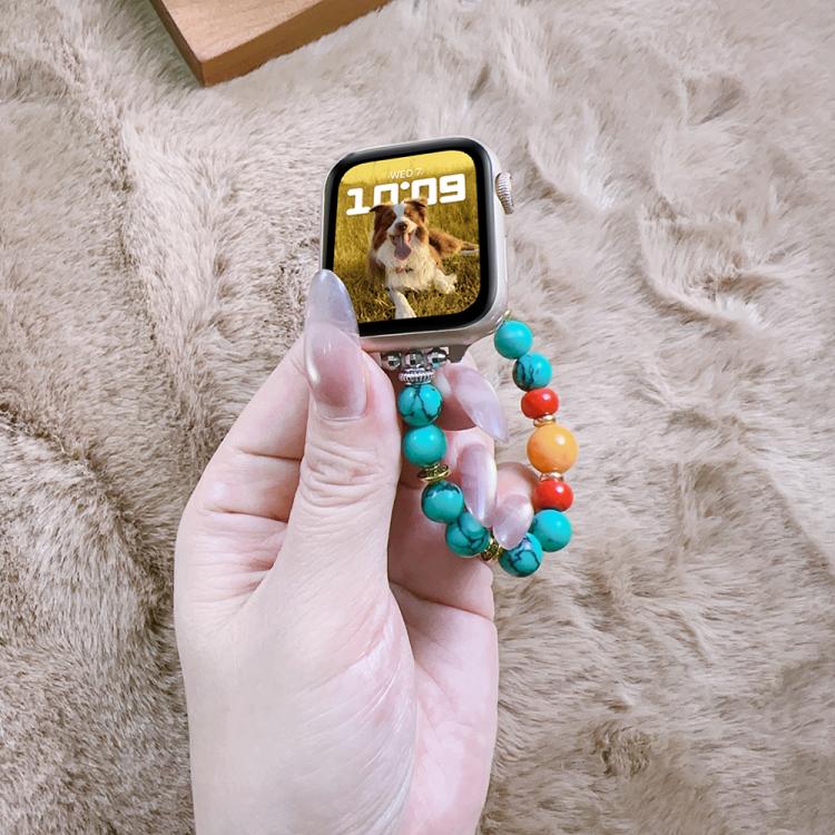 For Apple Watch 46mm / 49mm / 45mm / 44mm Tibetan Beaded Bracelet Watch Band
