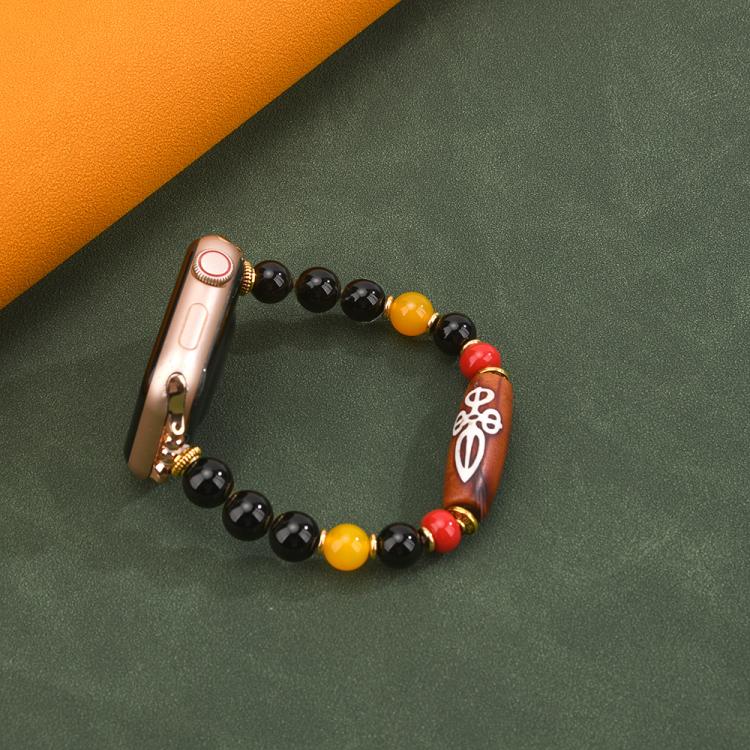 For Apple Watch 46mm / 49mm / 45mm / 44mm Tibetan Beaded Bracelet Watch Band