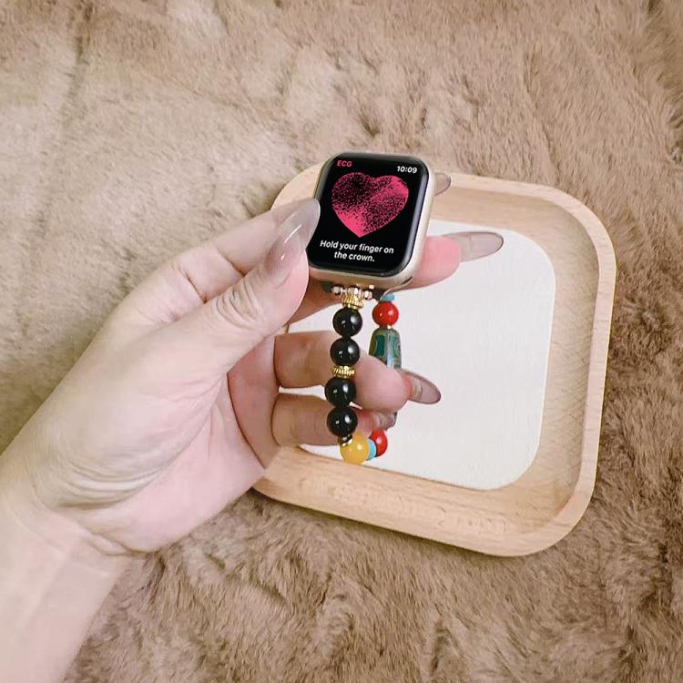For Apple Watch 46mm / 49mm / 45mm / 44mm Tibetan Beaded Bracelet Watch Band