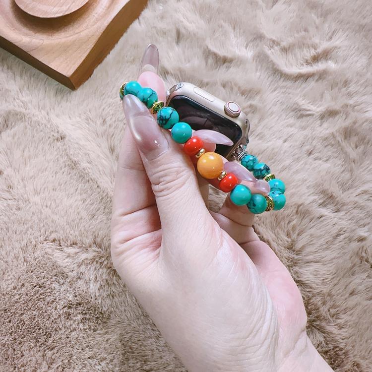 For Apple Watch 42mm / 41mm / 40mm / 38mm Tibetan Beaded Bracelet Watch Band
