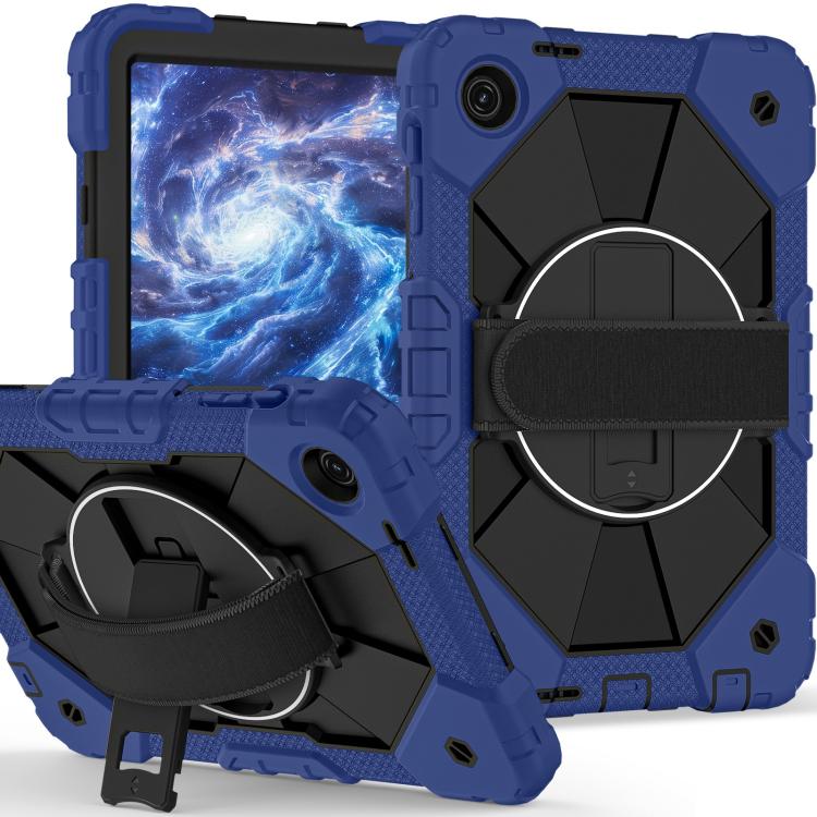 For T-Mobile Revvl Tab 2 2025 Contrast Color Robot Silicone Hybrid PC Tablet Case