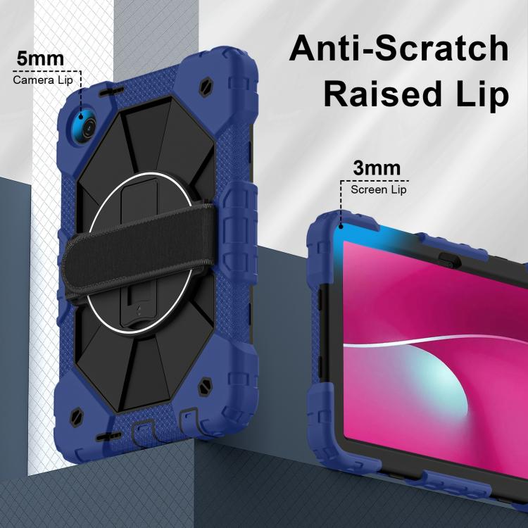 For T-Mobile Revvl Tab 2 2025 Contrast Color Robot Silicone Hybrid PC Tablet Case