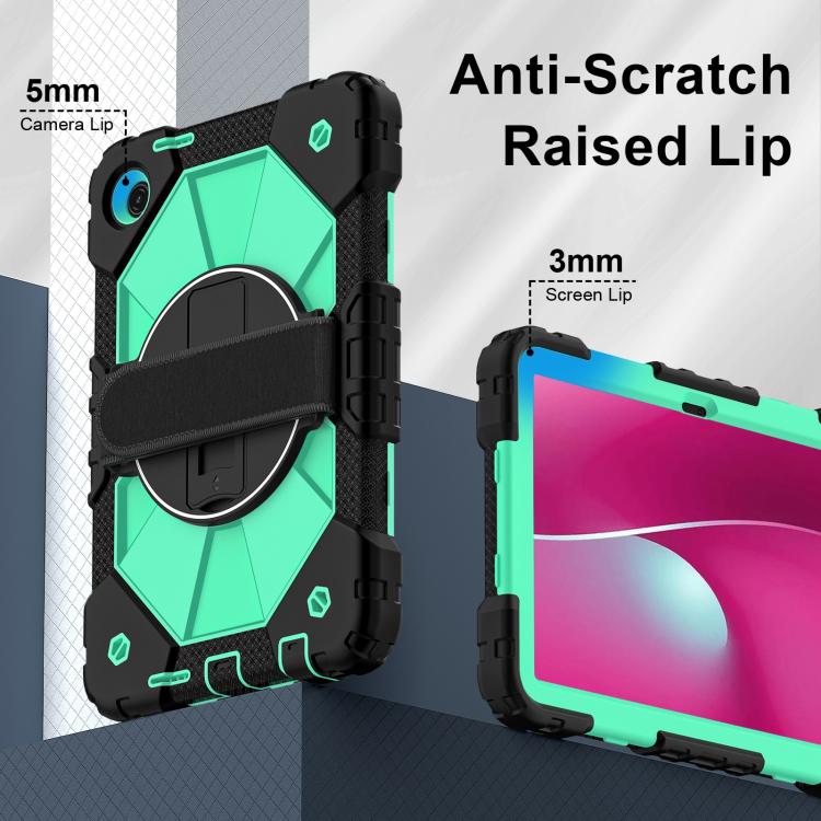 For T-Mobile Revvl Tab 2 2025 Contrast Color Robot Silicone Hybrid PC Tablet Case