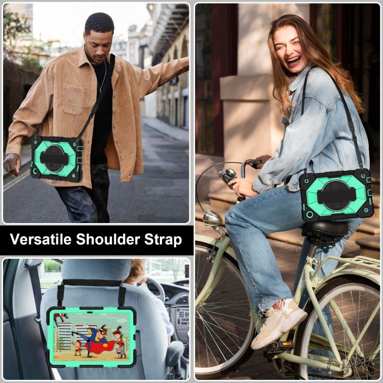 For T-Mobile Revvl Tab 2 2025 Contrast Color Robot Silicone Hybrid PC Tablet Case