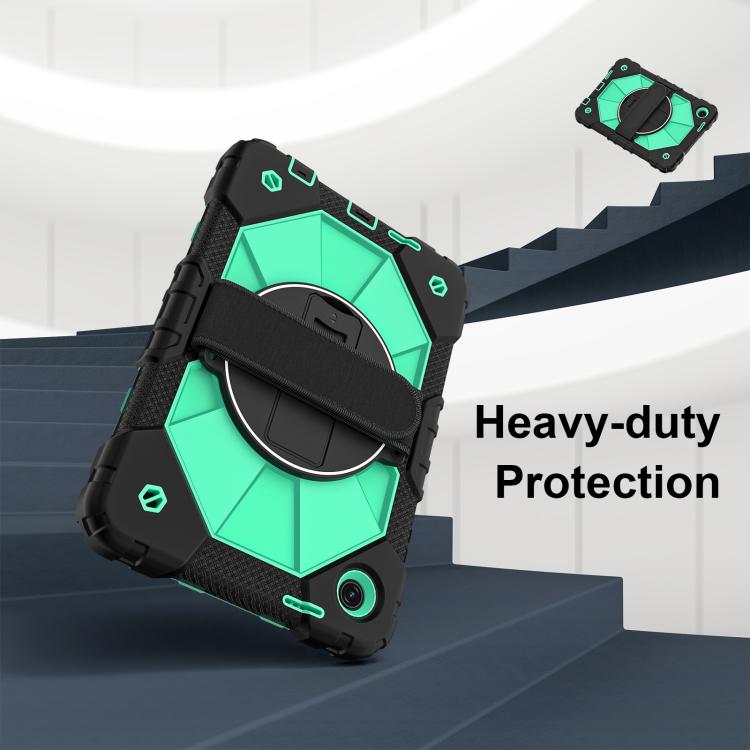 For T-Mobile Revvl Tab 2 2025 Contrast Color Robot Silicone Hybrid PC Tablet Case