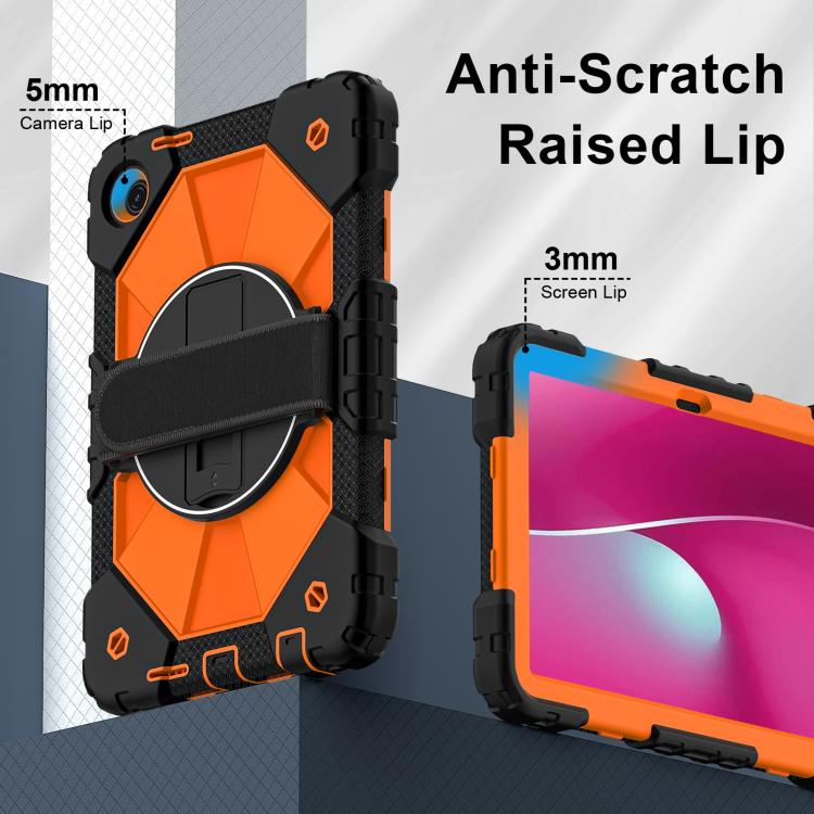 For T-Mobile Revvl Tab 2 2025 Contrast Color Robot Silicone Hybrid PC Tablet Case