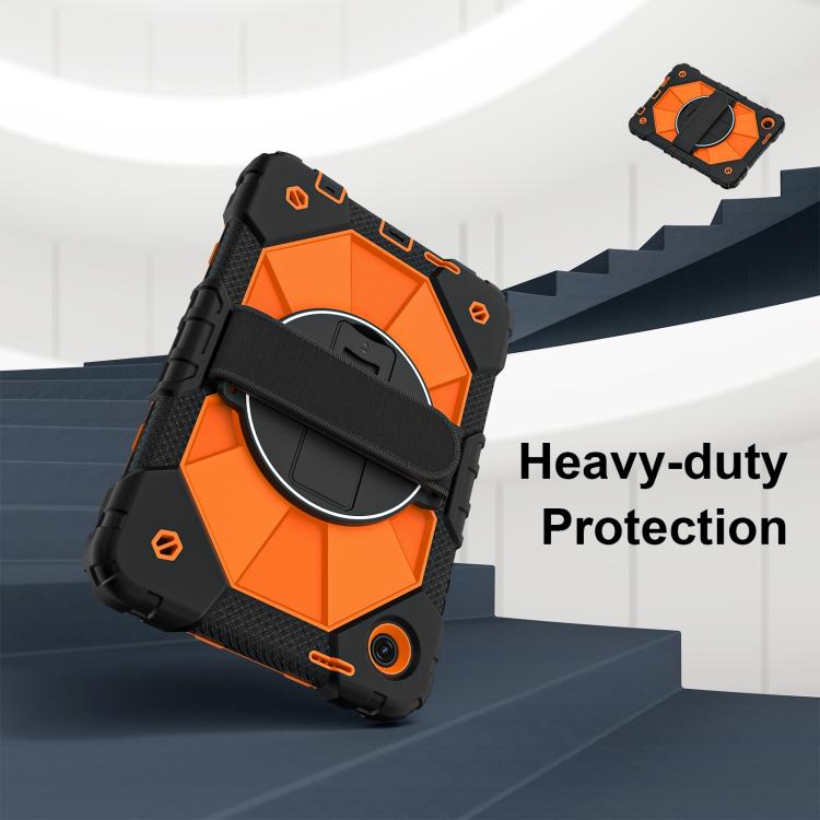 For T-Mobile Revvl Tab 2 2025 Contrast Color Robot Silicone Hybrid PC Tablet Case