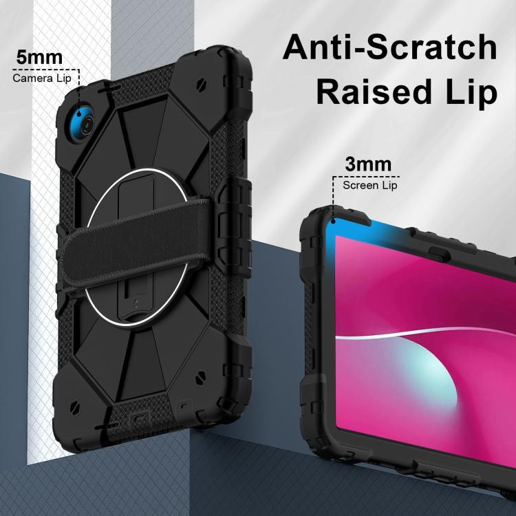 For T-Mobile Revvl Tab 2 2025 Contrast Color Robot Silicone Hybrid PC Tablet Case