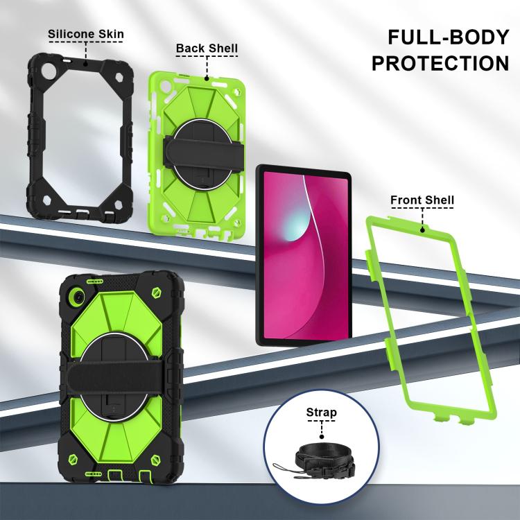 For T-Mobile Revvl Tab 2 2025 Contrast Color Robot Silicone Hybrid PC Tablet Case