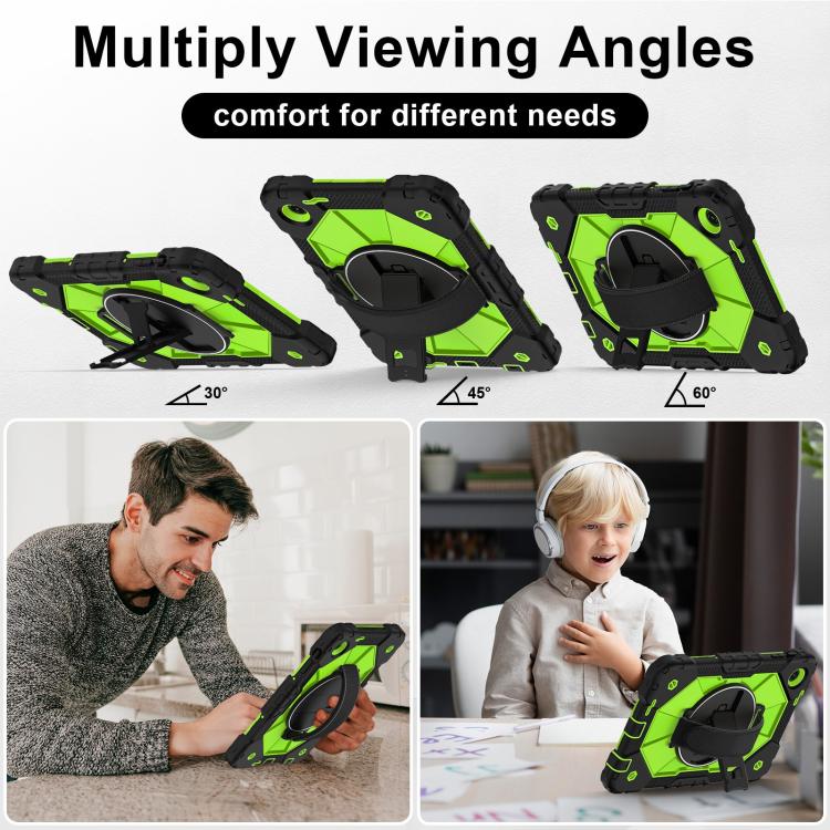 For T-Mobile Revvl Tab 2 2025 Contrast Color Robot Silicone Hybrid PC Tablet Case