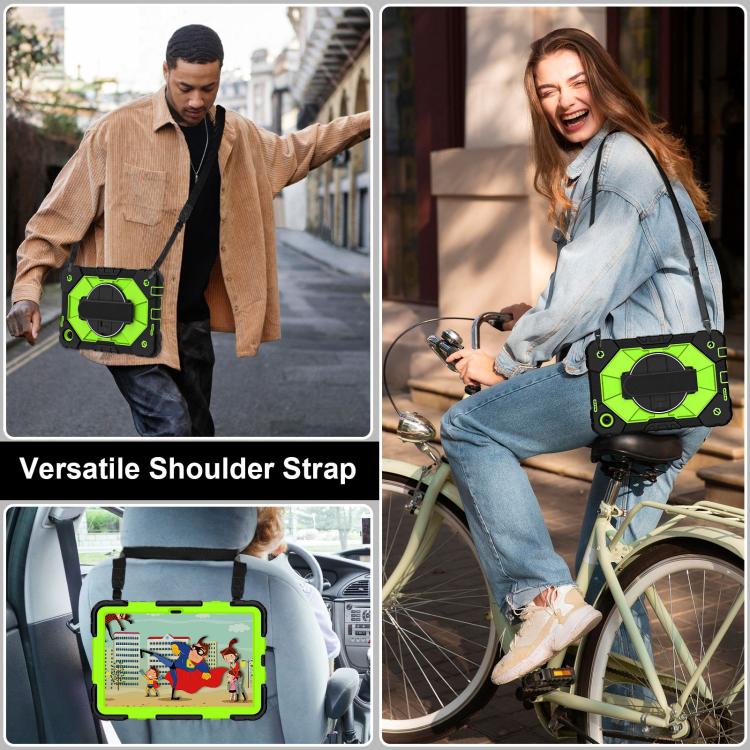 For T-Mobile Revvl Tab 2 2025 Contrast Color Robot Silicone Hybrid PC Tablet Case