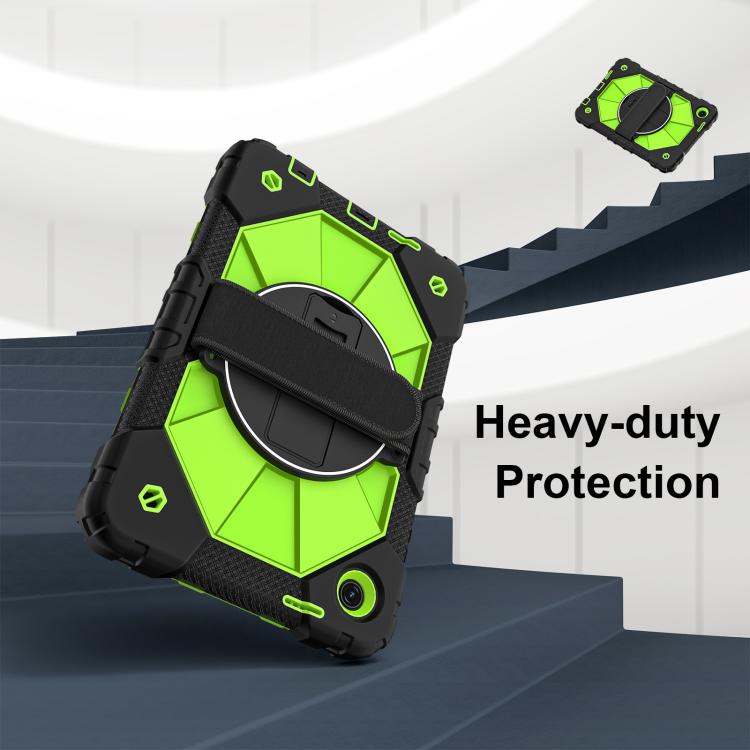 For T-Mobile Revvl Tab 2 2025 Contrast Color Robot Silicone Hybrid PC Tablet Case