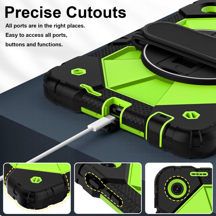 For T-Mobile Revvl Tab 2 2025 Contrast Color Robot Silicone Hybrid PC Tablet Case