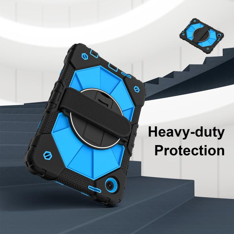 For T-Mobile Revvl Tab 2 2025 Contrast Color Robot Silicone Hybrid PC Tablet Case