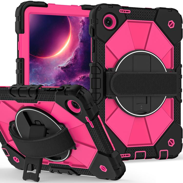 For T-Mobile Revvl Tab 2 2025 Contrast Color Robot Silicone Hybrid PC Tablet Case