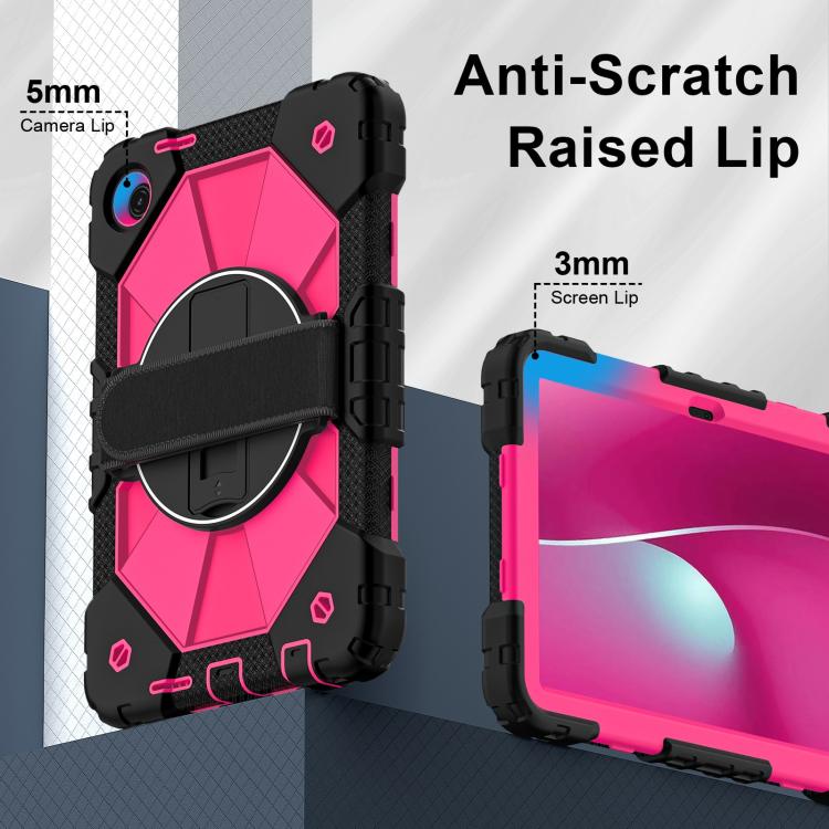 For T-Mobile Revvl Tab 2 2025 Contrast Color Robot Silicone Hybrid PC Tablet Case