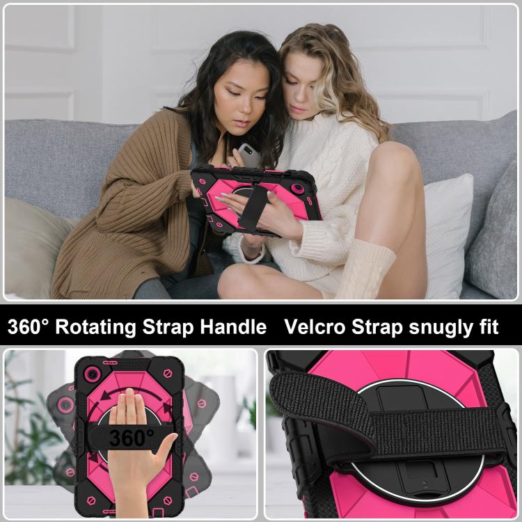 For T-Mobile Revvl Tab 2 2025 Contrast Color Robot Silicone Hybrid PC Tablet Case