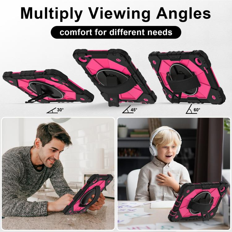 For T-Mobile Revvl Tab 2 2025 Contrast Color Robot Silicone Hybrid PC Tablet Case