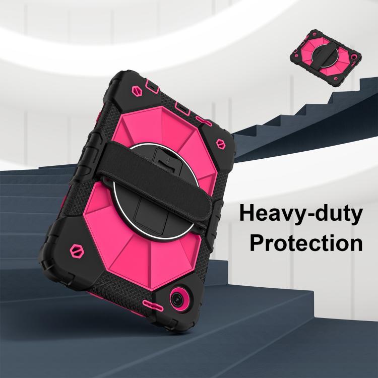 For T-Mobile Revvl Tab 2 2025 Contrast Color Robot Silicone Hybrid PC Tablet Case
