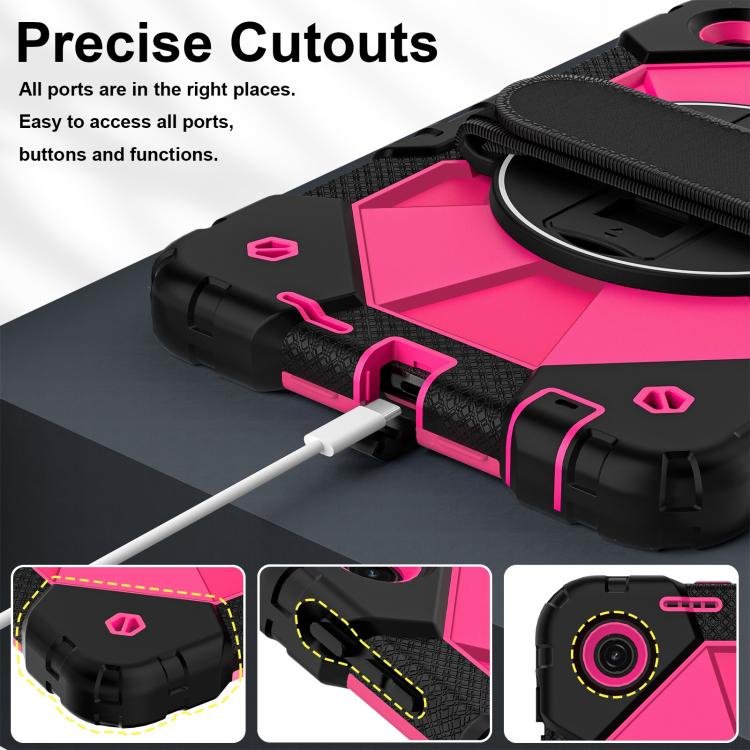 For T-Mobile Revvl Tab 2 2025 Contrast Color Robot Silicone Hybrid PC Tablet Case