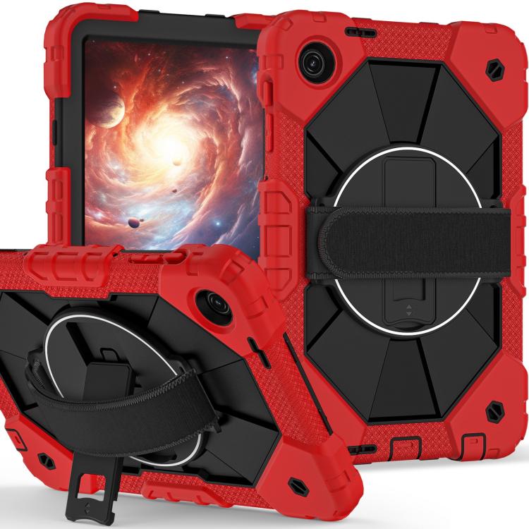 For T-Mobile Revvl Tab 2 2025 Contrast Color Robot Silicone Hybrid PC Tablet Case