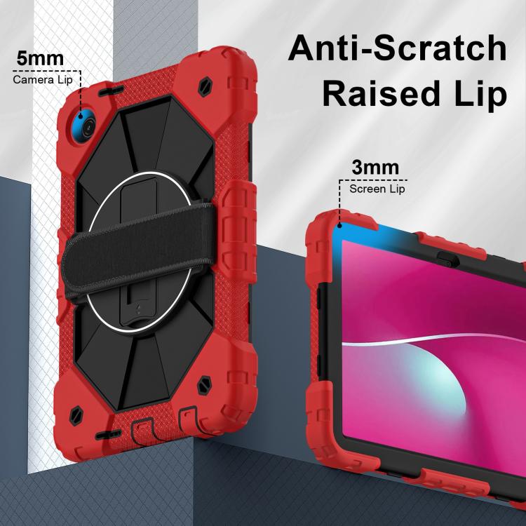 For T-Mobile Revvl Tab 2 2025 Contrast Color Robot Silicone Hybrid PC Tablet Case