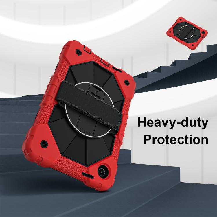 For T-Mobile Revvl Tab 2 2025 Contrast Color Robot Silicone Hybrid PC Tablet Case